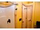 Stylish bathroom with a shower and wooden accents at 1625 Brushy Mountain Rd, Rockmart, GA 30153