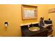 Clean bathroom with a unique sink and shower at 1625 Brushy Mountain Rd, Rockmart, GA 30153