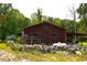 Wood and stone house exterior with landscaping at 1625 Brushy Mountain Rd, Rockmart, GA 30153