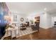 Living room with floral wall art and hardwood floors at 58 Peachtree Memorial Nw Dr # 1, Atlanta, GA 30309