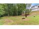 Large backyard with wooded area and grassy space at 464 Prometheous Way, Rockmart, GA 30153