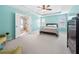 Primary bedroom with ensuite bath and walk-in closet at 3660 Lake Pass Ln, Suwanee, GA 30024