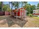 Chicken coop in the backyard at 3060 Orchard Sw Rd, Conyers, GA 30094