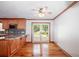 Kitchen dining area with hardwood floors and French doors at 3060 Orchard Sw Rd, Conyers, GA 30094