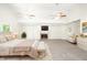 Large main bedroom with fireplace and high ceilings at 3060 Orchard Sw Rd, Conyers, GA 30094