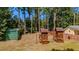 Large backyard with playset and shed at 3060 Orchard Sw Rd, Conyers, GA 30094