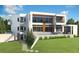 Modern home with a pool and stone pathway at 88 Bowen Rd, Stockbridge, GA 30291