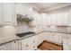 Kitchen with stainless steel appliances, granite counters, and white cabinets at 260 Trecastle Sq, Canton, GA 30114