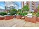 Outdoor grilling area with multiple grills and seating at 1820 Peachtree Nw St # 1507, Atlanta, GA 30309