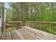 Wooden deck overlooking a wooded area, perfect for enjoying nature at 4029 Riverside Pkwy, Decatur, GA 30034