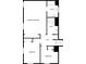 First floor plan showcasing primary bedroom, two additional bedrooms, and two bathrooms at 5720 Deerfield Trl, Atlanta, GA 30349