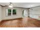 Spacious dining room with hardwood floors and sliding glass doors at 5720 Deerfield Trl, Atlanta, GA 30349