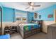 Bedroom with a full bed and ceiling fan at 315 Watts Rd, Hiram, GA 30141