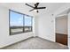 Spacious bedroom with ceiling fan and city views at 270 17Th Nw St # 1708, Atlanta, GA 30363