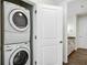 Stackable washer and dryer in a convenient laundry closet at 270 17Th Nw St # 1708, Atlanta, GA 30363