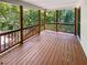 Deck overlooking wooded backyard at 709 Tribal Trl, Woodstock, GA 30188