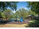 Modern playground with climbing structures and slides at 943 Rose Sw Cir, Atlanta, GA 30310