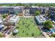 Arial view of a town square with many people enjoying the day at 201 Devore Rd, Alpharetta, GA 30009