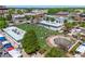 Arial view of a town square with many people enjoying the day at 201 Devore Rd, Alpharetta, GA 30009
