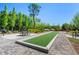 Community bocce ball court with seating at 201 Devore Rd, Alpharetta, GA 30009