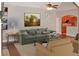 Spacious living room featuring hardwood floors, a neutral color palette, and an open floor plan at 3124 Bentgrass Ln, Kennesaw, GA 30144