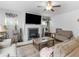 Cozy living room with fireplace and comfortable sofas at 719 Sara Meadow Rd, Loganville, GA 30052