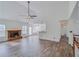Living area with hardwood floors and fireplace at 4069 High Country Dr, Douglasville, GA 30135