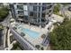 Elevated pool with hot tub and lounge area at 788 West Marietta St # 1604, Atlanta, GA 30318