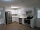 Modern kitchen with white cabinets and stainless steel appliances at 2585 Westchester Dr, Atlanta, GA 30344