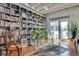 Built-in bookcases and hardwood floors in this library at 805 Peachtree Ne St # 401, Atlanta, GA 30308