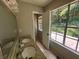 Double vanity bathroom with granite countertops at 435 Ridgedale Way, Lawrenceville, GA 30044