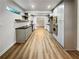 Modern kitchen with gray cabinets and quartz countertops at 3624 Nessa Se Ct, Smyrna, GA 30082