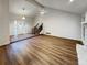 Open living area with hardwood floors and high ceilings at 3624 Nessa Se Ct, Smyrna, GA 30082