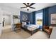 Baseball-themed bedroom with a desk and seating area at 404 Beacon Way, Villa Rica, GA 30180