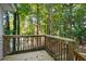 Wooden deck overlooking wooded backyard at 1486 Willow Bnd, Woodstock, GA 30188