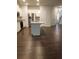 Modern kitchen with stainless steel appliances and hardwood floors at 7298 Rockhouse Rd # 5, Austell, GA 30168