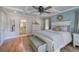 Main bedroom with ensuite bathroom access and hardwood floors at 294 Puckett Se Rd, Emerson, GA 30137