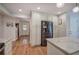 Bright kitchen with an island, stainless steel appliances and hardwood floors at 294 Puckett Se Rd, Emerson, GA 30137