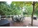 Relaxing deck with a table and chairs, surrounded by trees at 1323 Briarcliff Ne Rd, Atlanta, GA 30306