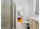 Modern bathroom with glass shower and vanity at 1323 Briarcliff Ne Rd, Atlanta, GA 30306
