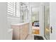 Bright bathroom with updated vanity, toilet and shower at 1323 Briarcliff Ne Rd, Atlanta, GA 30306
