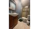 Clean bathroom with a shower, toilet, and vanity at 1323 Briarcliff Ne Rd, Atlanta, GA 30306