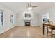 Living room with a fireplace and hardwood floors at 178 Seals Dr, Dallas, GA 30157