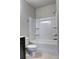 Clean bathroom with a shower/tub combo at 222 Gallant Fox Way, Acworth, GA 30102