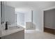 Elegant bathroom with double vanity and marble flooring at 1630 Ezra Church Nw Dr, Atlanta, GA 30314