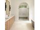 Elegant bathroom with freestanding tub and walk-in shower at 8350 Farmette Bnd, Chattahoochee Hills, GA 30268