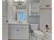 Clean bathroom with white vanity, toilet, and shower/tub combo at 8015 St Marlo Country Club Pkwy, Duluth, GA 30097