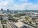 Aerial city view with a helipad at 45 Ivan Allen Jr Nw Blvd # 2306, Atlanta, GA 30308