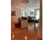 Open concept living room and kitchen with hardwood floors at 44 Peachtree Ne Pl # 424, Atlanta, GA 30309