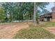 Brick house with a spacious backyard, partially wooded, and a stone pathway at 3689 Laurie Woods Ln, Decatur, GA 30034